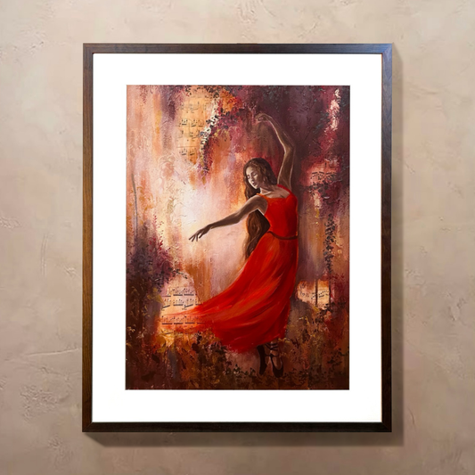 To the Melody of Her Heart - Original - 55x70 cm